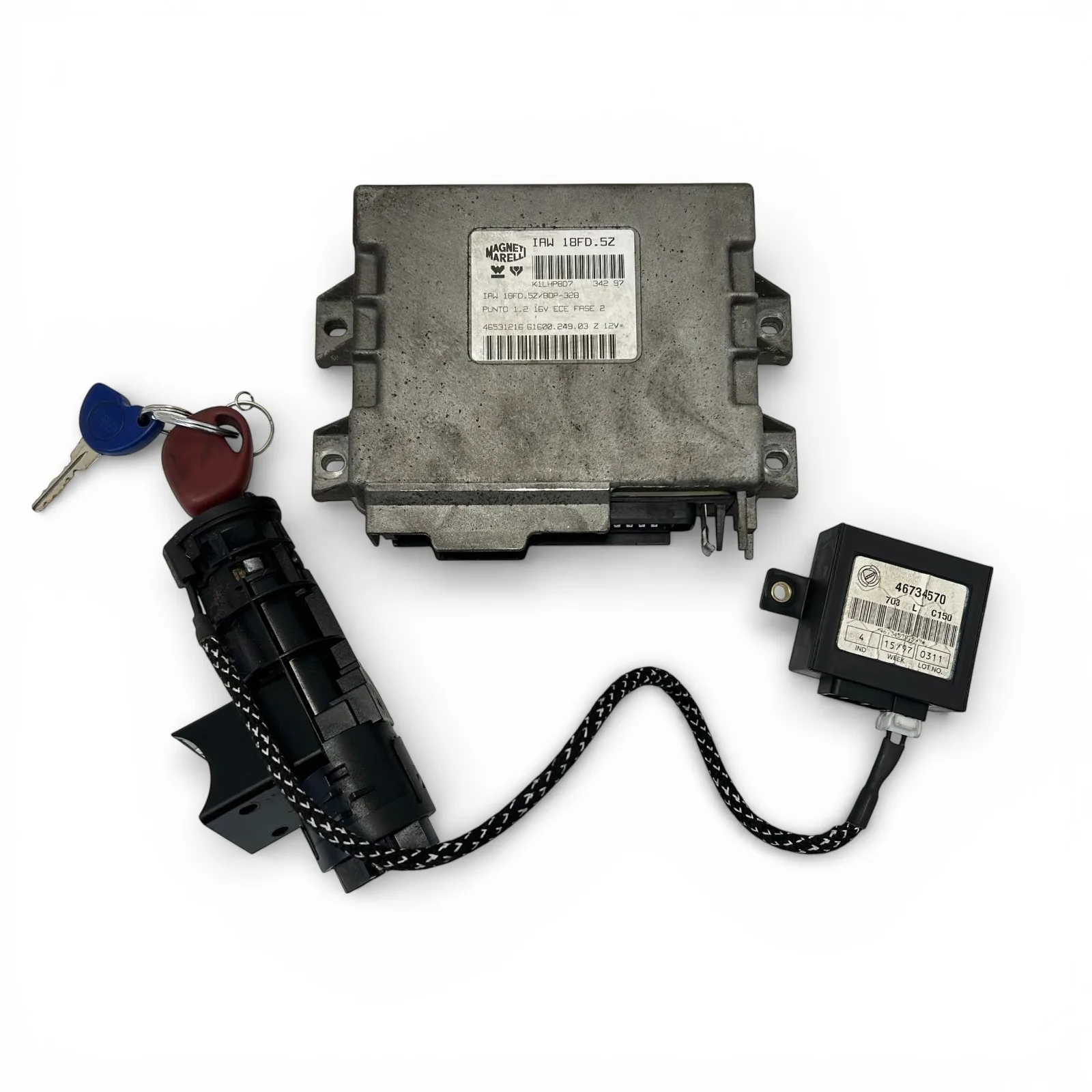 Kit Avviamento Punto (93-00) 1.2 Benzina 16V  IAW18FD5Z Chiave Accensione